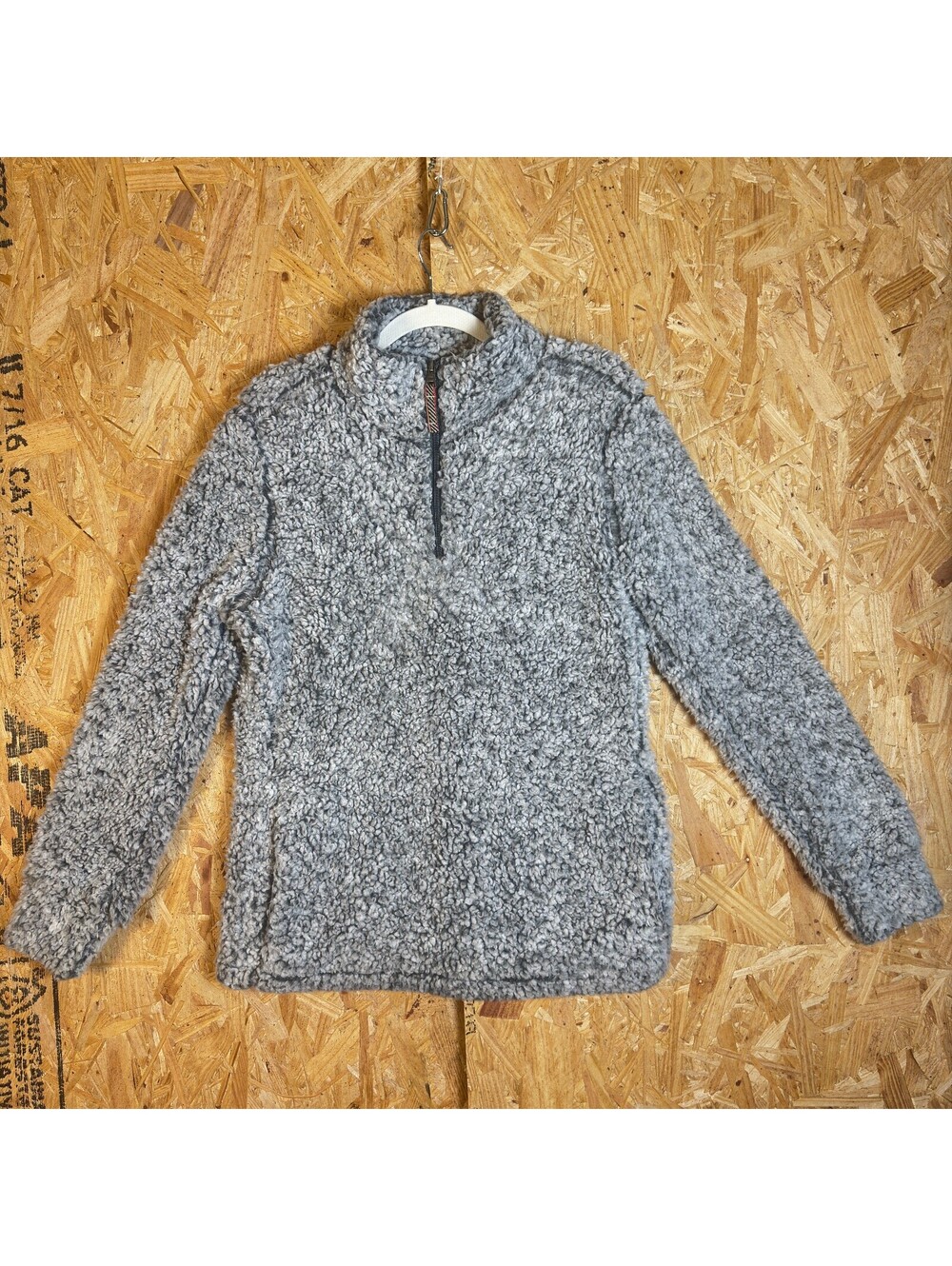 Gray Sherpa Quarter Zip Pullover